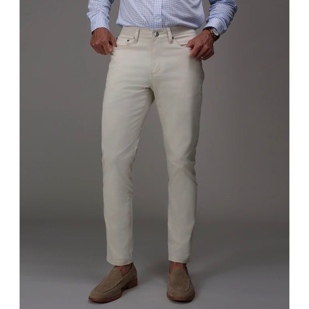 Collars & Co Pants CEO 5 Pocket Stone Trousers Golf Performance Mens W40 L32 NEW